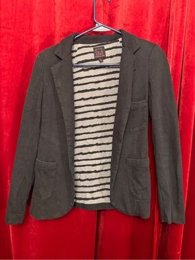 Black Blazer with Striped Lining